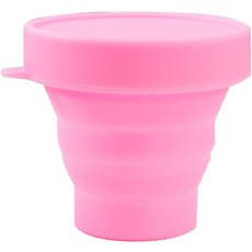 라이프포인트 휴대용 실리콘 접이식 컵, 2개, 핑크