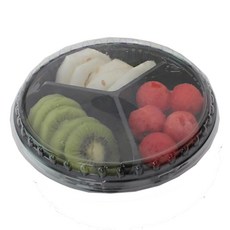 Tinapicnic 黑色3格圓形便當盒, 10個, 1個