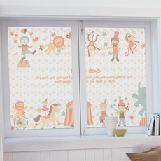 Mungkiwoldeu 高級霧面彩色貼紙 歡樂馬戲團, 混合顏色