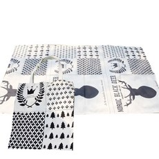 해피툴 블랙디어 방수 피크닉매트 에코백세트, 1세트