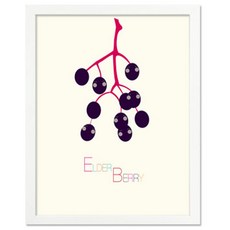 잇스틱스 Hejung Elder Berry 액자, 흰색