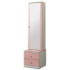 뜨란리빙 전신거울 화장대 B, 핑크