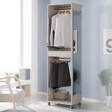 뜨란리빙 코딩 이동 행거장 2 /거울포함, 워시