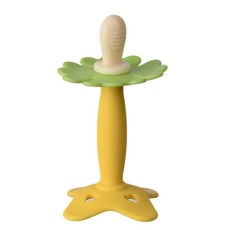 리틀밥독 실리콘 노리개 치아발육기, 옐로우, 1개