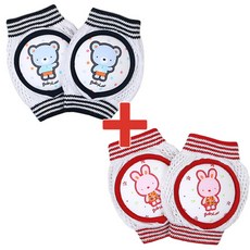 babybear 3D護膝 2入, 1組, 海軍藍+粉色