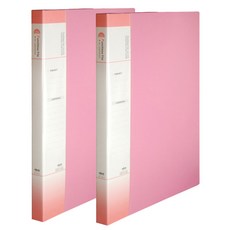 MiDAS HYUNPOONG 顯風文件夾 PP彩色 A4 上鐵活頁文件夾, 粉色的, 4個