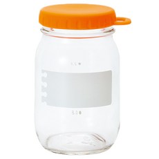 ADERIA 備忘錄儲物罐矽膠蓋 橘色, 450ml, 1個