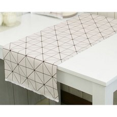 livingdeco 格紋米色多用途蓋布, 米色, 33 x 110cm