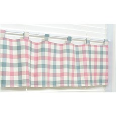 Livingdeco 格紋印花短窗簾, 粉色的