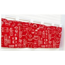 Livingdeco 廚師巴蘭的窗簾, 紅色的