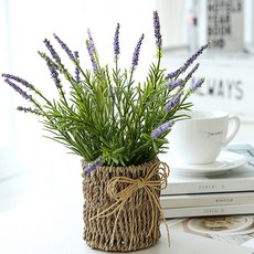 행복한마을 조화 라탄 브리사, 퍼플, 1개