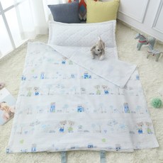 BEAUTE HOUSE 多合一藍色枕墊, 1組, 墊子+被子+枕頭+四季枕芯