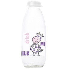헤르빈 카우 유리물병, 화이트, 1L, 1L, 1개