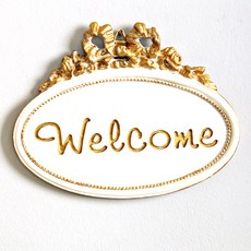 Kidari 玫瑰胡桃木 welcome 門牌, 混合顏色, 1 個