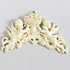 Kidari 雙子天使壁飾, 象牙白, 1 個