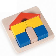 藍色緞帶房子拼圖積木, 3歲或以上