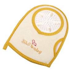 365베이비 실리콘 목욕 손타올, 옐로우, 1개