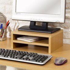 포메리트 듀얼 2단 모니터받침대, 메이플