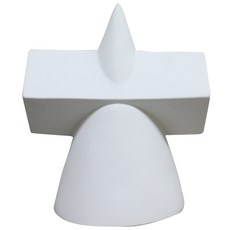 幾何圖形 圓錐 四角 石膏像, 1 個, 18 x 20 厘米