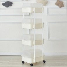 네일코리아 다용도 기저귀정리함 커버형 4단, 아이보리, 1개