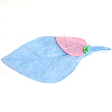해피툴 럭스 나뭇잎 모시 컵받침, 블루, 1개