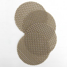 해피툴 모던 짜임 컵받침, 실버, 1개