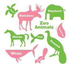 잇스틱스 Basic animal words2 데코스티커, B