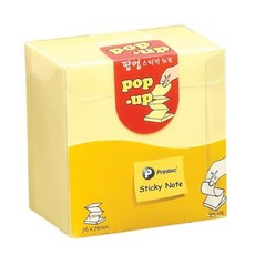 프린텍 팝업 스티키노트 점착메모지 76 x 76 mm 리필형, 노랑, 500매, 1개 문구/오피스/노트/메모지 반품 최저가 4,130원