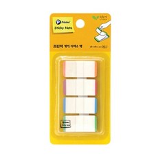 프린텍 팝업 인덱스 탭 스티키노트 38x18mm, 라인컬러 4색, 2개