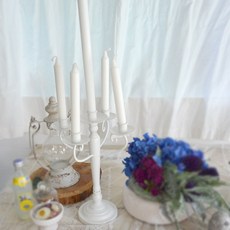 플라워마트 5구캔들홀더 20 x 20 x 35cm UM140331 WHITE WASHED, 1개