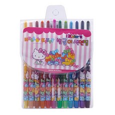 ABM 헬로키티 빙글이 색연필, 1개, 12색, 12색