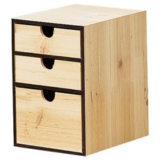 올 뉴 미니 소품 서랍장 소, 우드, 3단