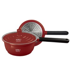 MPK1 電磁爐適用陶瓷塗層單柄湯鍋+單柄平底鍋+鍋蓋, 1組
