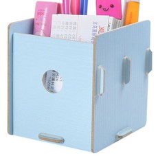 라이프포인트 사각 DIY 뷰티박스 정리함, 블루, 1개