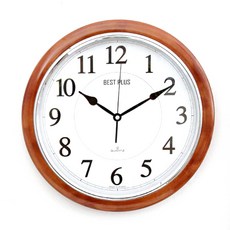 베스트플러스 340 하이그로시 저소음 벽시계, 혼합 색상, 1개