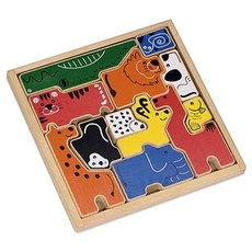 블루리본 애니멀 트레이퍼즐, 3세 이상, 12피스, 1개