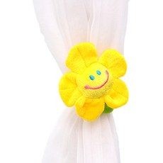 마켓홈 해바라기 커튼홀더 커튼끈, 옐로우, 1개