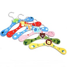 애니멀옷걸이 애니멀 유아 옷걸이, 랜덤 발송, 6개