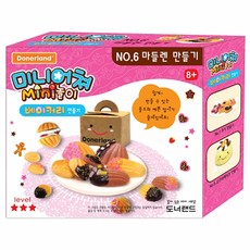 도너랜드 미니어쳐 미니놀이 마들렌 클레이만들기 세트, 혼합색상, 1개