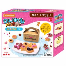 도너랜드 미니어쳐 미니놀이 쿠키 클레이만들기 세트, 1세트, 혼합색상