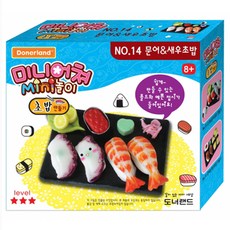 도너랜드 미니어쳐 문어/새우초밥 클레이만들기 세트, 1세트, 1개, 혼합색상