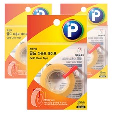 프린텍 골드 다용도 테이프 리필 /18mm x 20m + 엔드링, 3세트