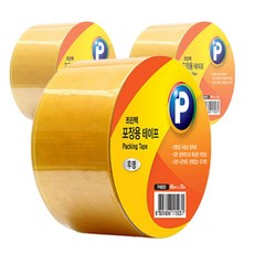 프린텍 포장용테이프 /48mm x 20m, 투명, 3개, 단일 수량