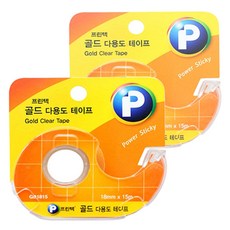프린텍 골드 다용도 테이프 /18mm x 15m /단면디스펜서, 2개