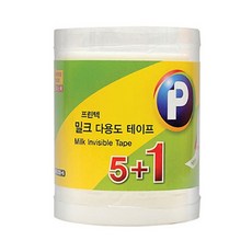 프린텍 밀크 테이프 오피스팩 리필형 /12mm x 30m /리필 6개입+엔드링, 1세트