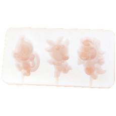 SL 3格冰棒矽膠模具 猴子/羊/馬, 單色, 1 個