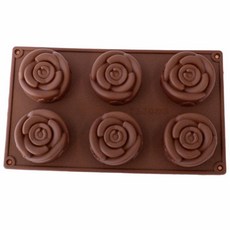 SL 矽膠模具 玫瑰花苞 6孔, 單一顏色, 1 個, 1個