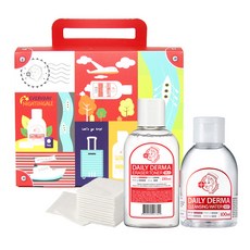 나이팅게일 데일리 더마 화장품 트레블 키트, 1세트, 클렌징워터 딥 100ml + 이레이저 토너 마일드 오리지널 130ml + 더마 드레싱 코튼 화장솜 10매