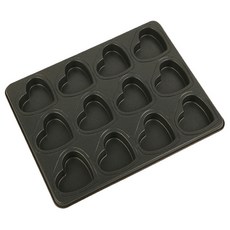 BAKINGTALK 12格愛心造型烤盤, 單色, 1 個