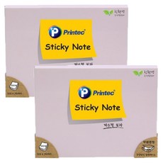 프린텍 파스텔 스티키노트 102x76mm, 보라, 4개